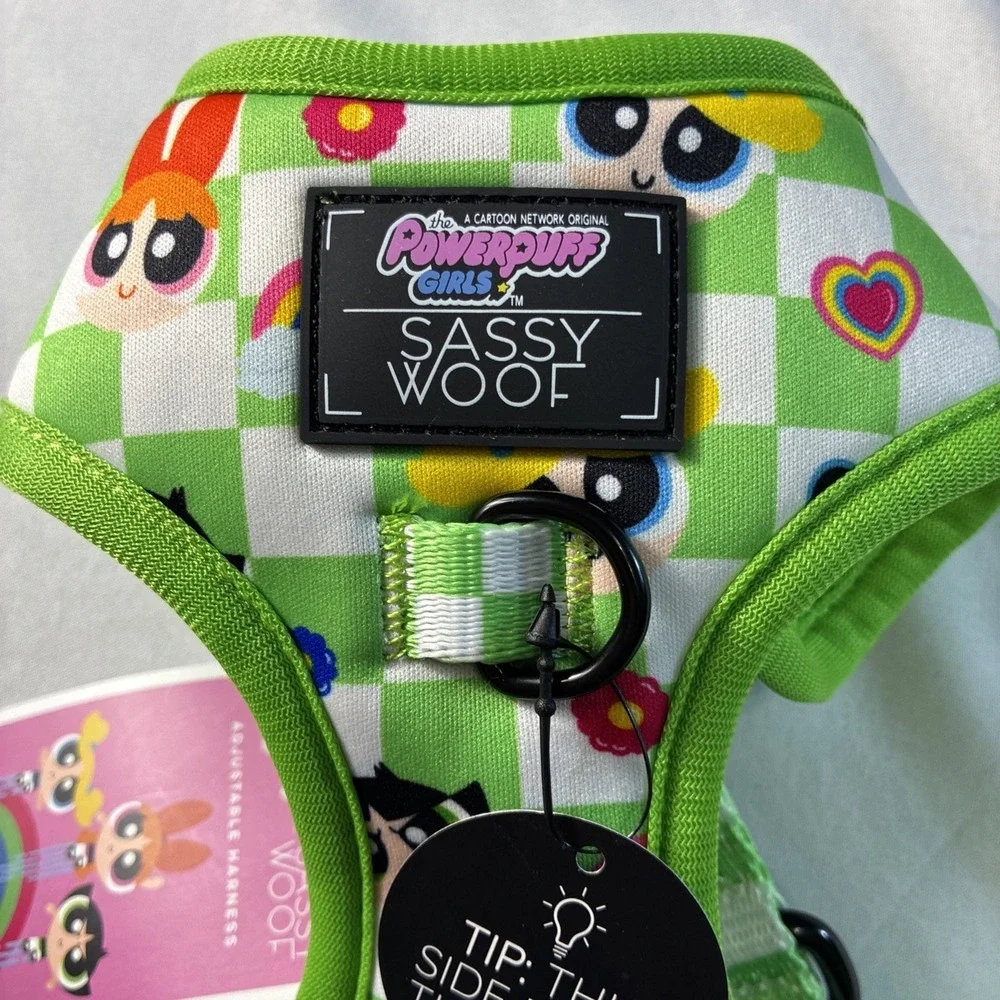 Sassy Wolf Soft Adjustable Dog Harness Retro Powderpuff Girls Design Size XS New